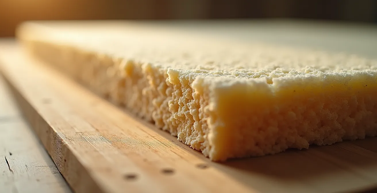 Gros plan sur matériaux de construction écologiques et textures naturelles