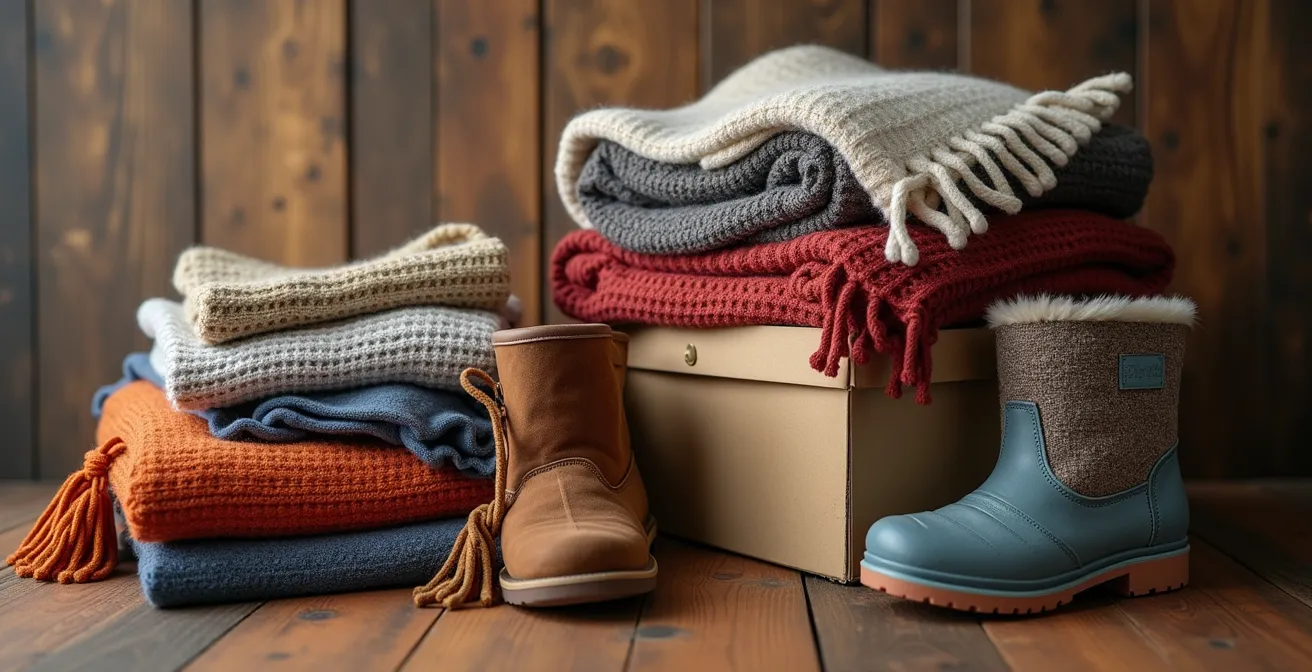 Objets organisés par catégories avec système de tri méthodique